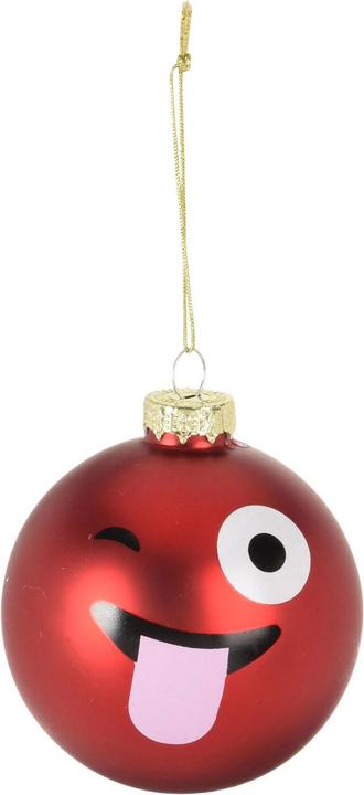 Produktbild H&S Weihnachtskugel Glas Smiley, 12St. (12 -teilig)