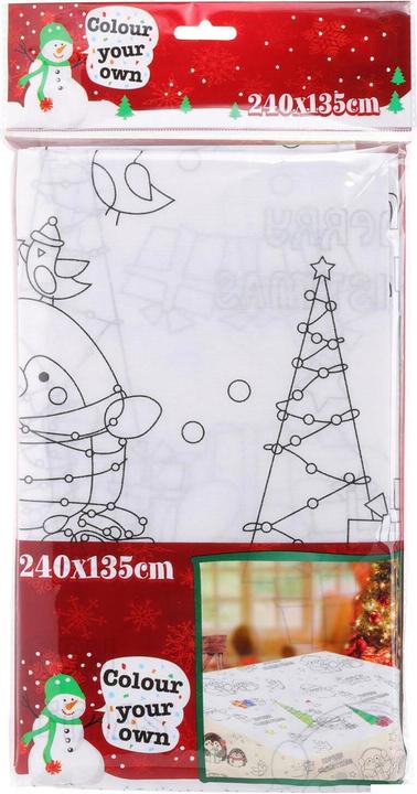 Actual product image Christmas Coloured Tablecloth