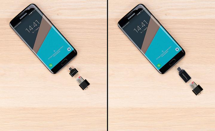Produktbild Pearl microSD-Kartenleser & USB-OTG-Adapter-Set (USB 2.0)
