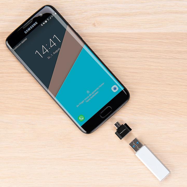 Produktbild Pearl microSD-Kartenleser & USB-OTG-Adapter-Set (USB 2.0)