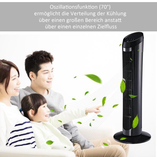 Produktbild Homcom Turmventilator mit 3 Belüftungsstufen