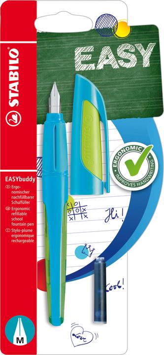 Produktbild STABILO EASYbuddy FRESH EDITION Schulfüller mit Medium-Feder M (Blau, 1 x)