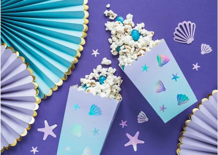 Actual product image Partydeco Popcorn box - shells (6 pieces) (6 x)