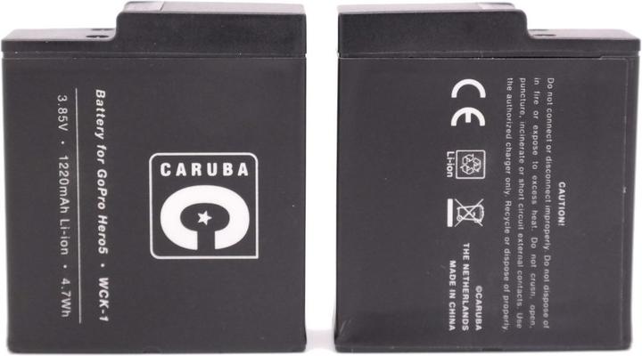 Image du produit Caruba Chargeur mural & kit de batterie Duo pour GoPro Hero 5 / 6 / 7 (GoPro Hero 5)