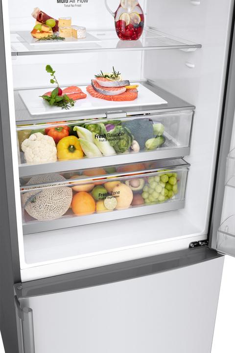 Immagine prodotto LG GBB569NSAGB Frigorifero combinato 70cm, Classe D, 462L, Wi-Fi, No frost, Grigio (462 l)