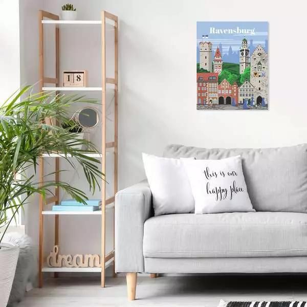 Immagine prodotto Ravensburger CreArt - Pittura per numeri 23685 - Ravensburg colorata - da 12 anni - Anniversario 50