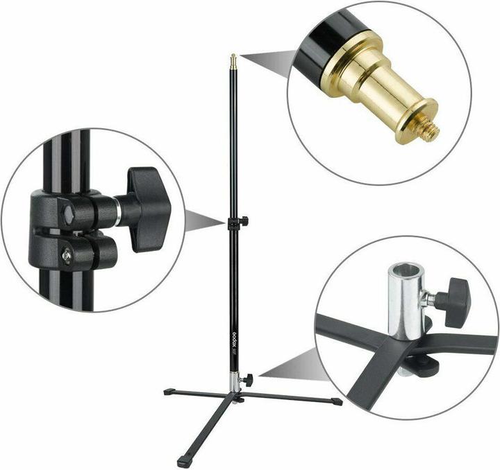 Image du produit Godox 90F Pied de sol pliable avec base amovible (87 cm, 3 kg)