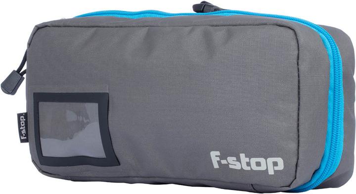 Actual product image F-Stop Accessory Pouch Medium Gargoyle (Grey) / Blue Zipper