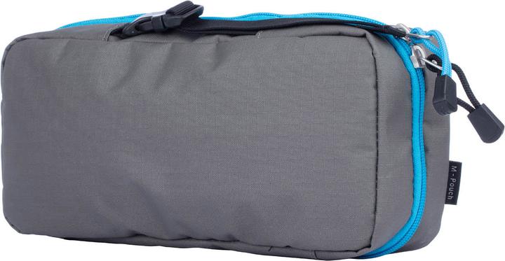 Actual product image F-Stop Accessory Pouch Medium Gargoyle (Grey) / Blue Zipper