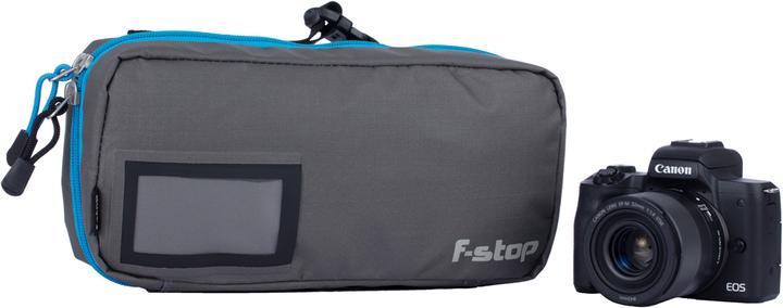 Actual product image F-Stop Accessory Pouch Medium Gargoyle (Grey) / Blue Zipper