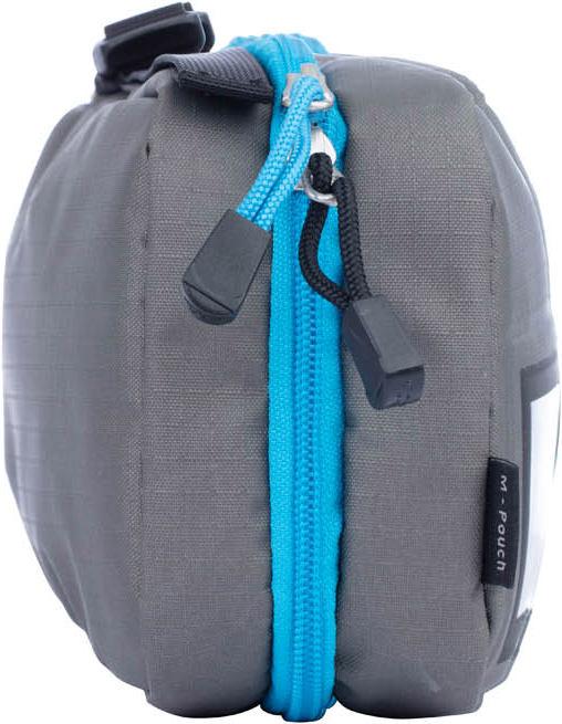 Actual product image F-Stop Accessory Pouch Medium Gargoyle (Grey) / Blue Zipper