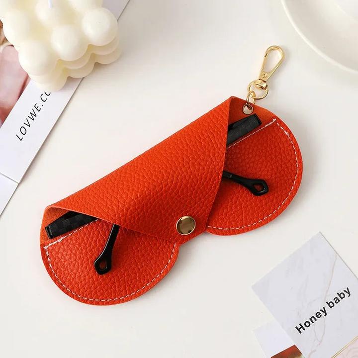 Only-Bags.Store Niedliche hängende PU Leder Sonnenbrille Lesen Brille Lagerung Tasche geprägt Brille Abdeckung