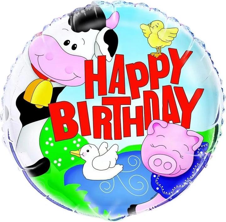 Actual product image Unique Party Happy Birthday Foil Balloon (1 x)