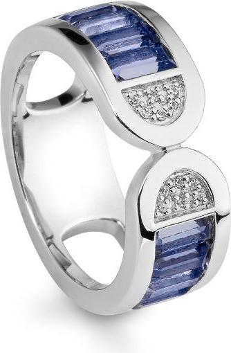 Produktbild Breuning RING - E.IOLIT DUNKEL/Brill. 0,06 Ct. H/si (51, 585/14 K Gold)