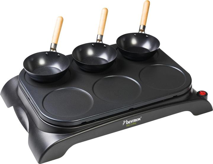 Actual product image Bestron Party Wok & Crepe Maker Set