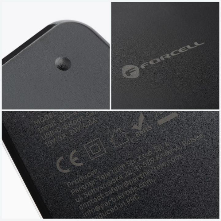 Produktbild Forcell Adapter F-ENERGY E856 uniwersal laptop charger 65W (6 adaptors) - czarny (65 W)