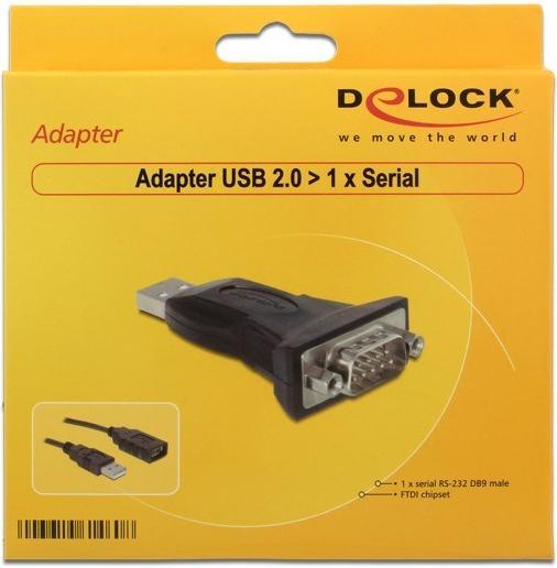 Immagine prodotto Delock Adattatore da USB 2.0 a seriale (USB 2.0, DB9F, 16 cm)