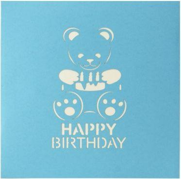 Actual product image MU Classic 3D Pop-Up Birthday greeting card - Bear (1 pcs.)