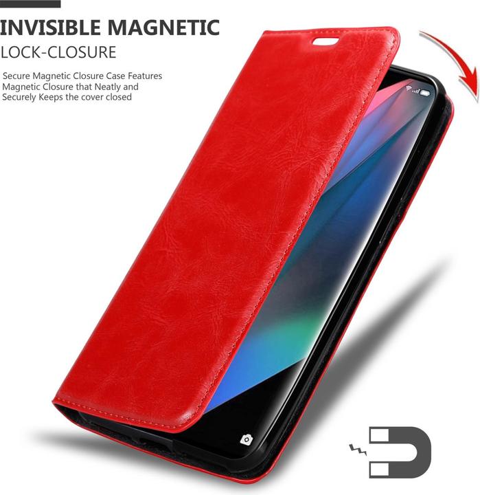 Actual product image Cadorabo Book Invis. Magnet sleeve (Oppo Find X3 Pro)