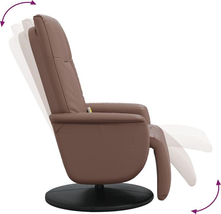Produktbild VidaXL Massagesessel mit Fussteil Braun Kunstleder,Farbe