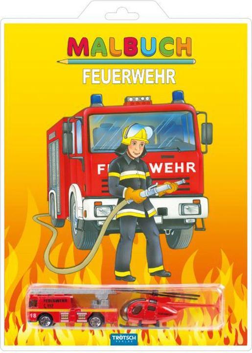 Actual product image Colouring book "Fire brigade" with helicopter
