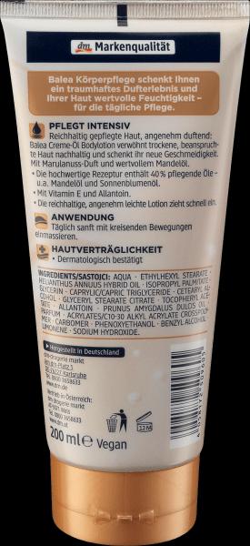 Produktbild dm Balea Creme-Öl Bodylotion Mandelöl (Körpercreme, Körperöl, 200 ml)