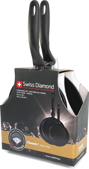 Actual product image Swiss Diamond Frying Pan Set 2-pcs CLASSIC XD Black (26 cm, Frying pan, Cast aluminium)