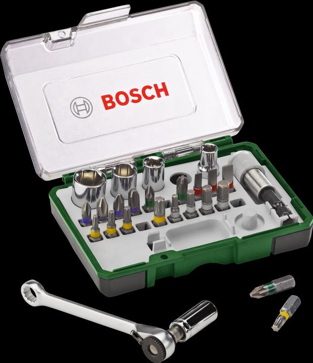 Bosch Professional Zubehör Schrauberbit- und Ratschen-Set, 27-teilig (27-teilig)