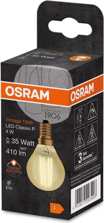Immagine prodotto Osram Annata 1906 (E14, 4.50 W, 420 lm, 1 x, F)