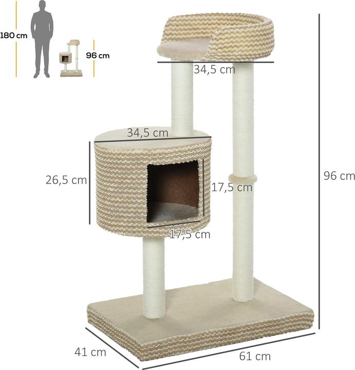 Produktbild Jamb Katzenbaum (96 cm, Beige+Kaffee)