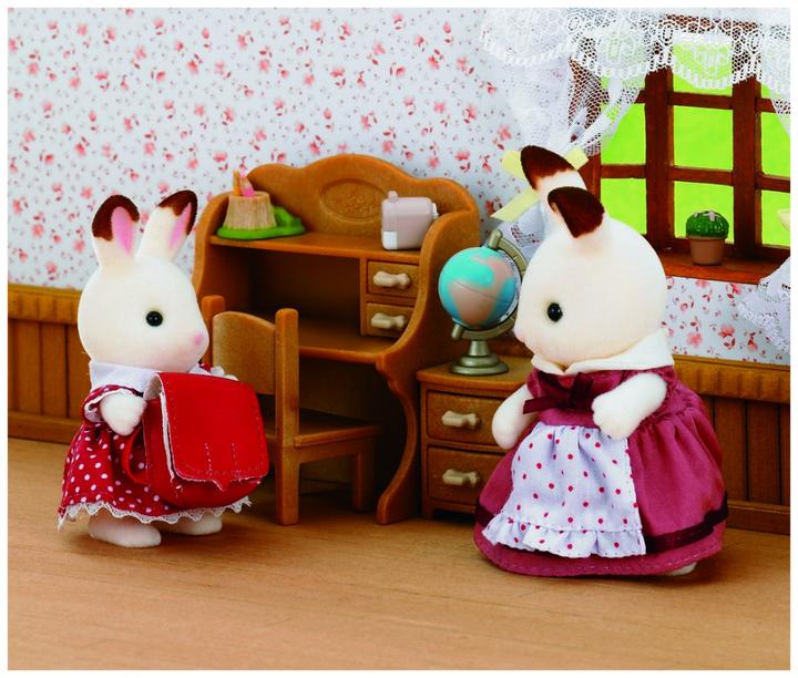 Actual product image Sylvanian Families Chocolate Rabbit Sister Desk