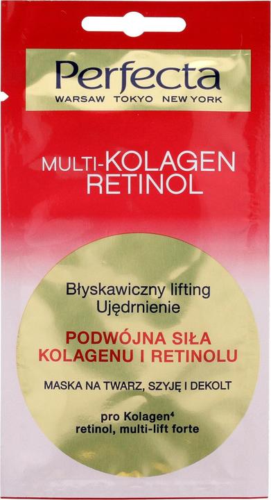 Immagine prodotto Perfecta - Maschera al retinolo multi collagene per viso, collo e décolleté 8ml (8 ml)