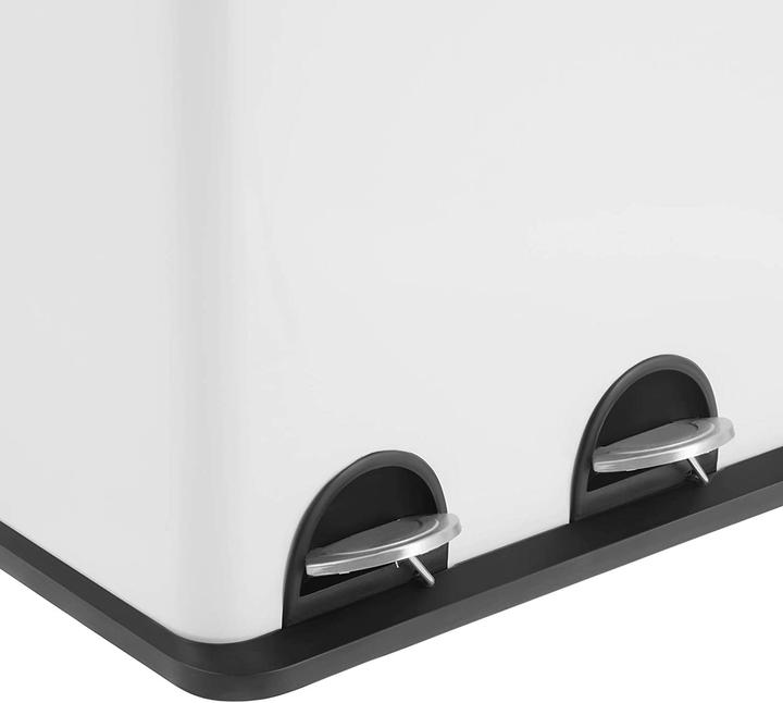 Produktbild Songmics Mülleimer 54 Liter, Weiss-schwarz (54 l)