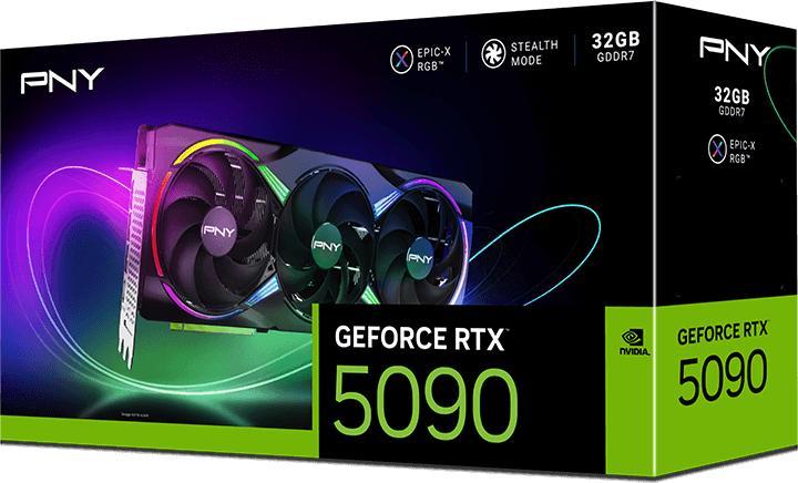 Actual product image PNY Geforce Rtx 5090 32gb Argb Gaming Overclocked Triple (32 GB)