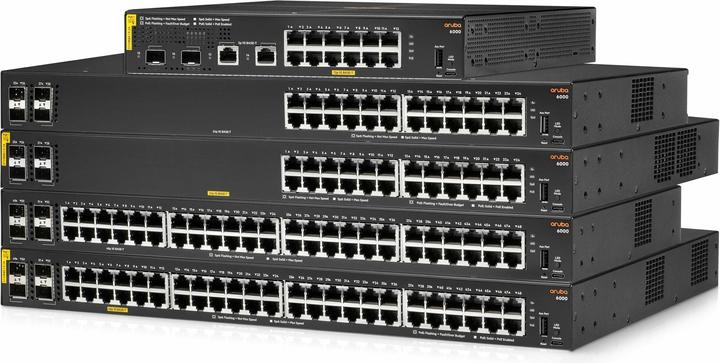Immagine prodotto HPE E Aruba 6000 Switch 4 porte SFP, 1U, Layer 2, ACL, QoS, Web GUI, CLI, Aruba NetEdit, Zero To (52 Porti)