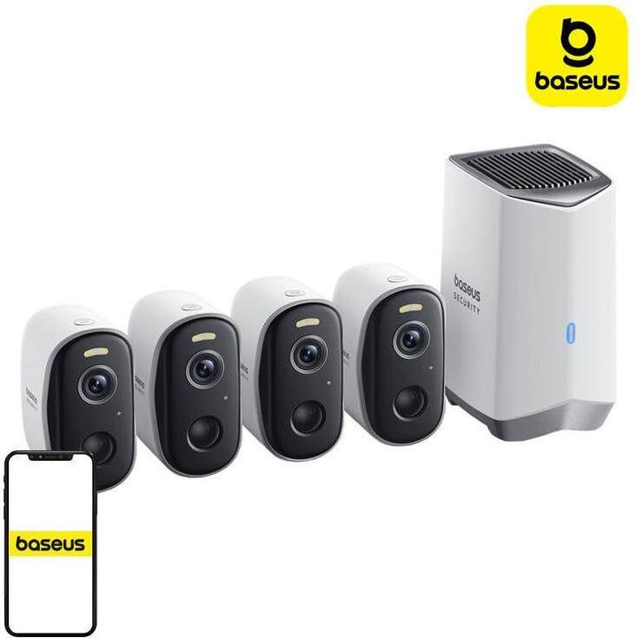 Image du produit Baseus N1 2K security camera set of 4 (white)