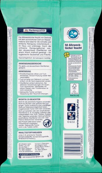 Produktbild dm Denkmit Allzwecktücher Wassermelone