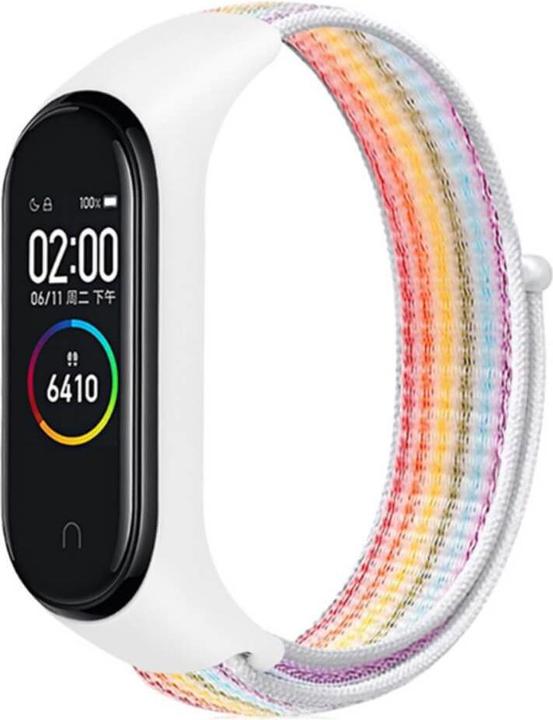 Cover-Discount Xiaomi Mi Band - Nylon Armband Klettverschluss Regenbogen (Nylon)