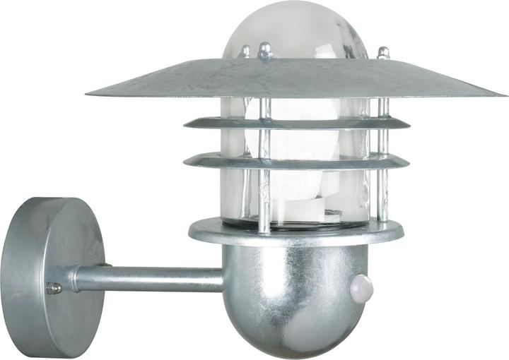 Actual product image Nordlux Agger, wall lamp w sensor, galvanized (E27, IP54)
