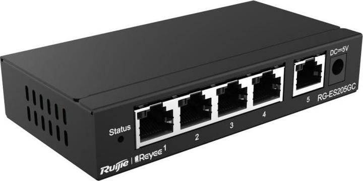 Actual product image Ruijie SWITCH REYEE RG-ES205GC 5-PORT 10/100 MBPS DESKTOP SWITCH (5 Ports)