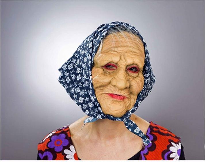 Produktbild Festartikel Müller Hexenmaske Mit Kopftuch, Latex