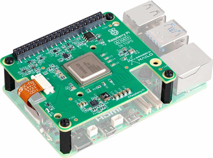 Actual product image Raspberry Pi Official AI HAT+ for 5 - 26 TOPS