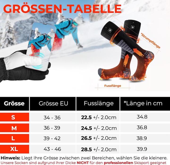 Produktbild Kiwikā Heizsocken warme Füsse (S, M, L)