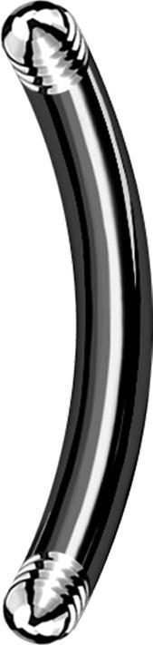 Produktbild Star Piercing Micro Bananen-Stab schwarz (ohne Messing, Chirurgenstahl 316L)