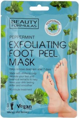 Immagine prodotto Beauty Formulas Maschera esfoliante per piedi con pepe alla menta, 1 paio (Maschera del piede)