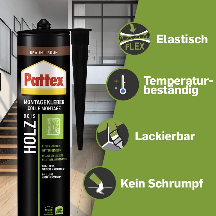 Immagine prodotto Pattex Adesivo di montaggio per legno (420 g)