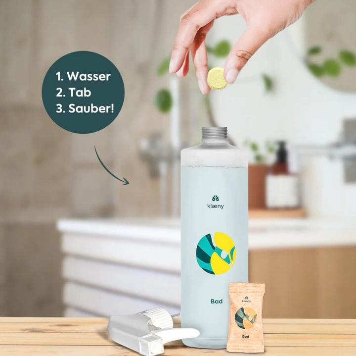 Produktbild Klaeny Veganes Haushaltsreiniger Set inkl. Nachfüll-Tabs und GRATIS Mikrofasertuch