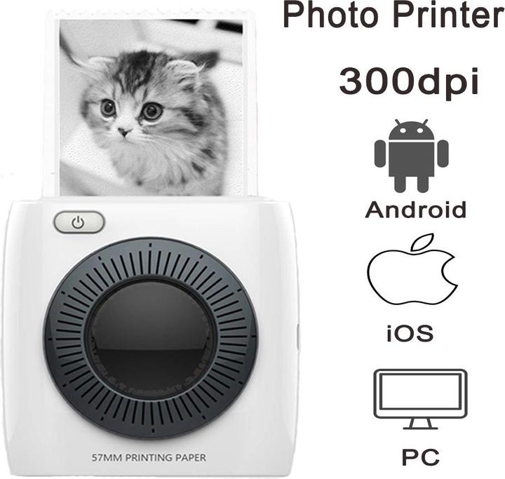 Produktbild Paperang P2 HD 300DPI Smartphone Bluetooth Drucker (Schwarz-Weiss)