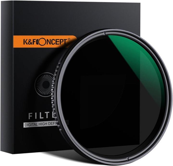 K&F Concept Variabler ND-Filter ND8 bis ND2000 (67 mm, ND- / Graufilter, 67 mm)
