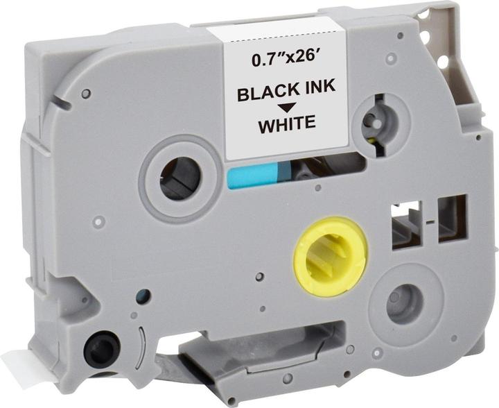 Image du produit MediaRange Cassette de ruban 18mm noir/blanc Brother TZ-241/TZe-241 8m (1.80 cm, Noir)